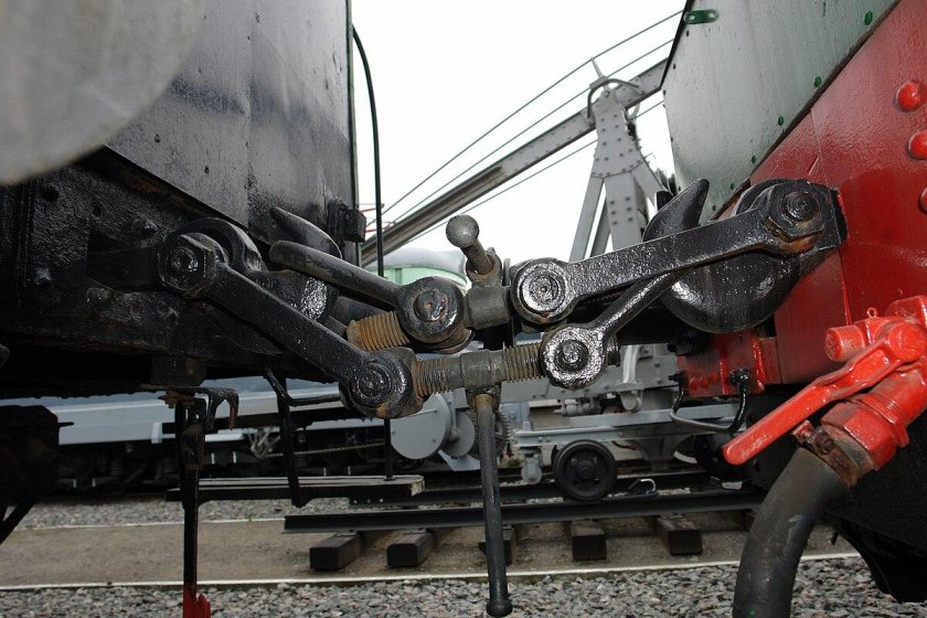 Автосцепка ЖД вагонов