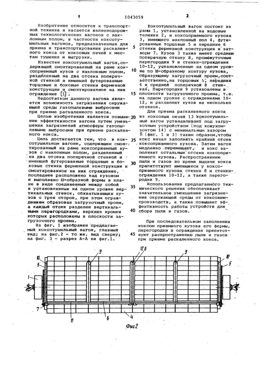 Вагон коксотушильный чертеж