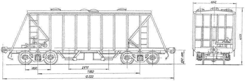 Вагон хоппер чертеж