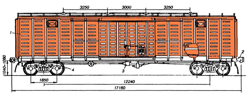 Кузов грузового вагона РЖД