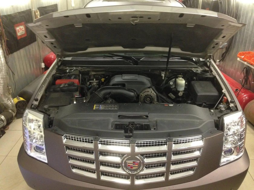 Моторный отсек Кадиллак Эскалейд