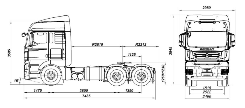 Sitrak тягач 4x2
