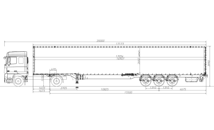 Еврофура 20 метров габариты