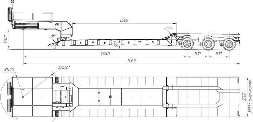 Полуприцеп-тяжеловоз 99424с