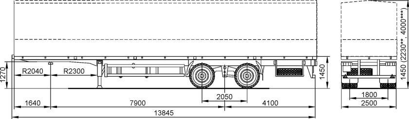 Полуприцеп МАЗ 938662 чертеж