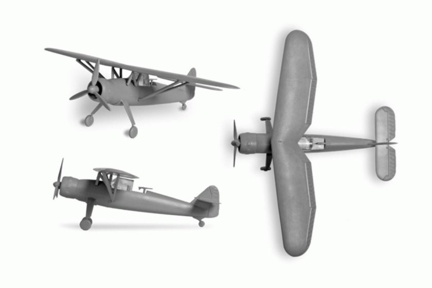 Звезда 1/144 самолёты Henschel HS 126b-1