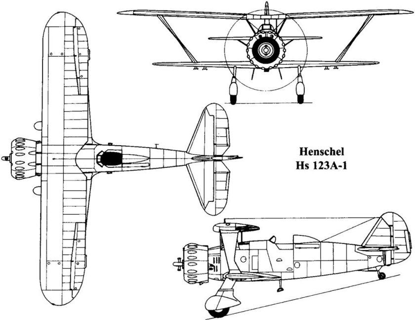 Самолет Henschel hs123