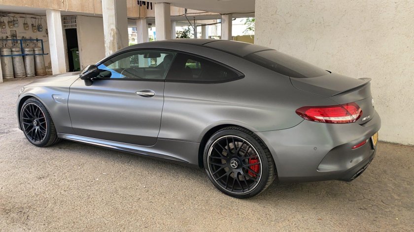 Mercedes c Coupe серый матовый