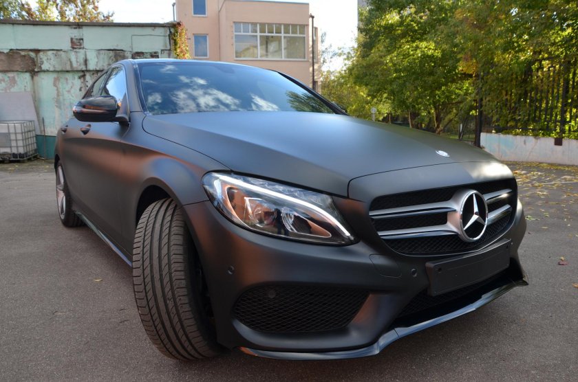 Мерседес е200 матовый черный