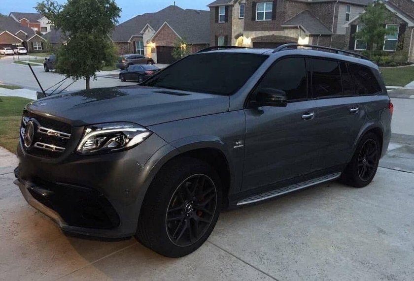 Мерседес GLS матовый черный