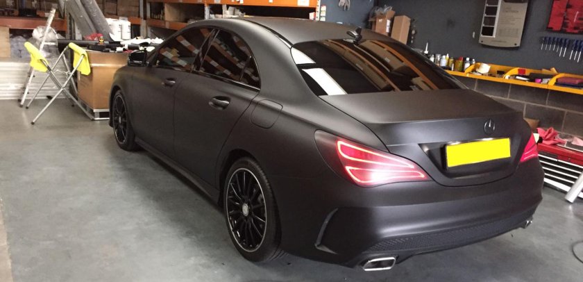 Мерседес CLA черный матовый