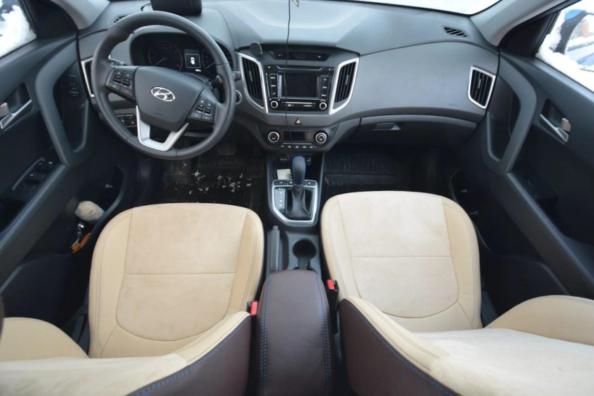 Хендай Крета белая салон