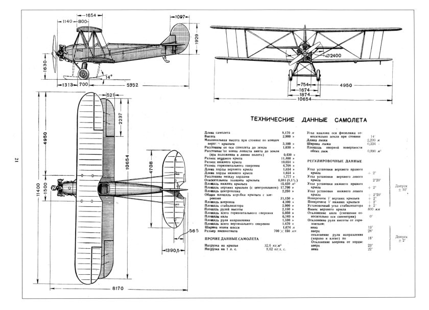 Самолет у-2 чертежи