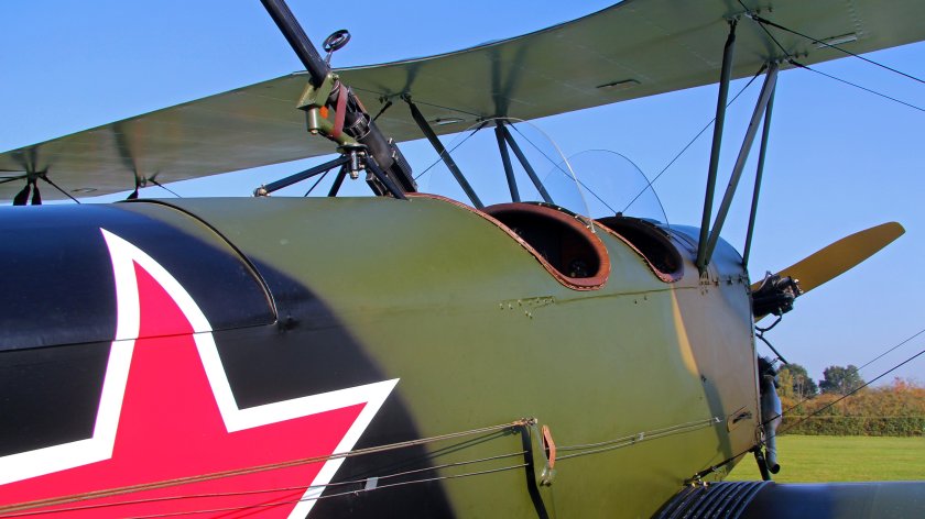 У-2 биплан кабина