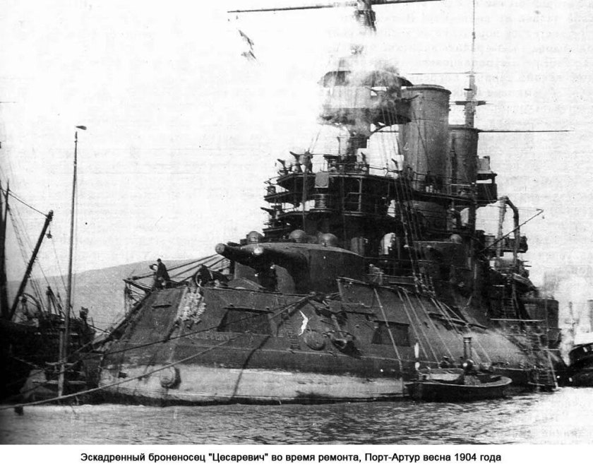 Броненосец Цесаревич 1904 год