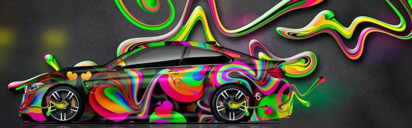 Яркие цвета автомобилей