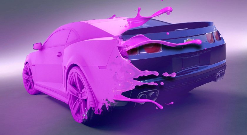 Шевроле Камаро фиолетовая