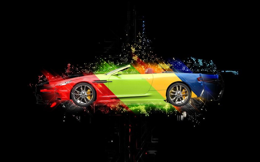 Разноцветные автомобили