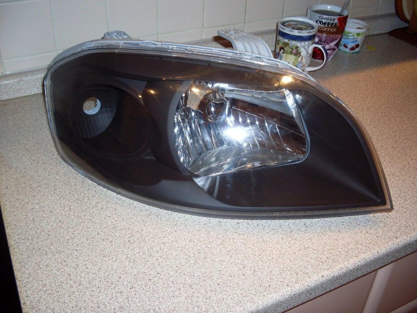 Черный фары на Шевроле Авео т250