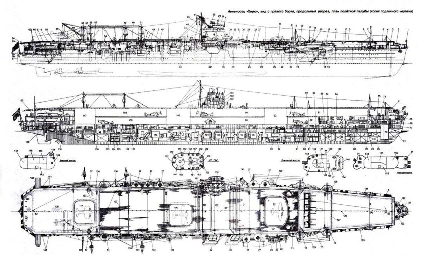Японский авианосец Кага чертежи