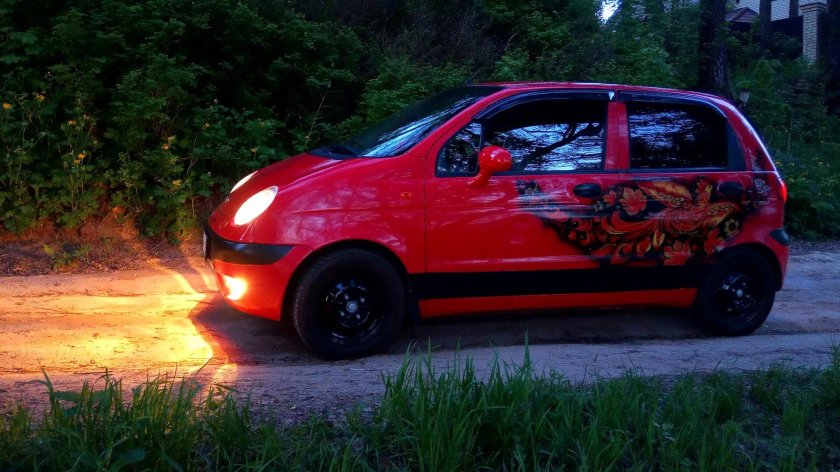 Тюнингованый Део Матиз