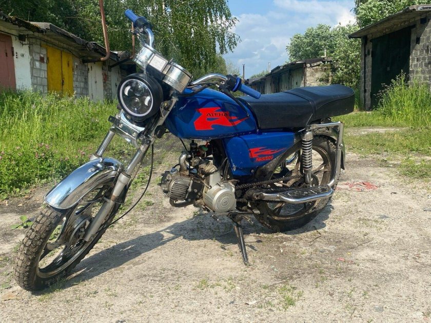 Мопед альфа 110 синий