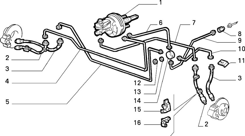 Схема тормозов Фиат Дукато 244