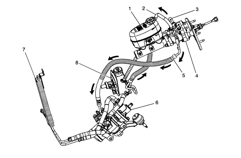 Тормозная система Шевроле Тахо 840 схема
