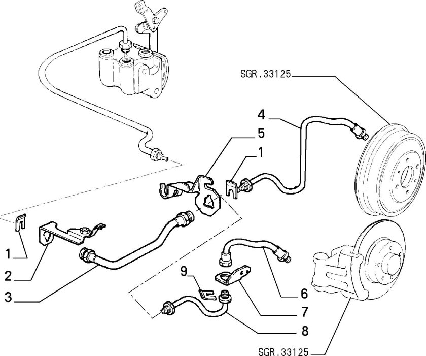 Тормозные патрубки фиат альбеа