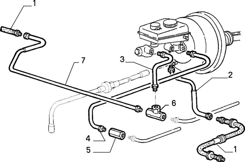 Альфа Ромео 155 подключение трубок тормозных