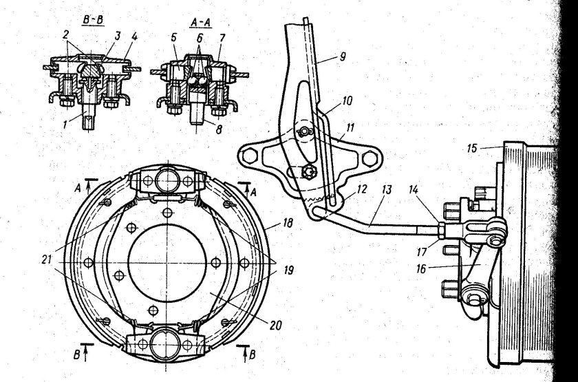Стояночная тормозная система ГАЗ 3307