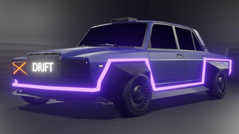 3d модель ваз 2107