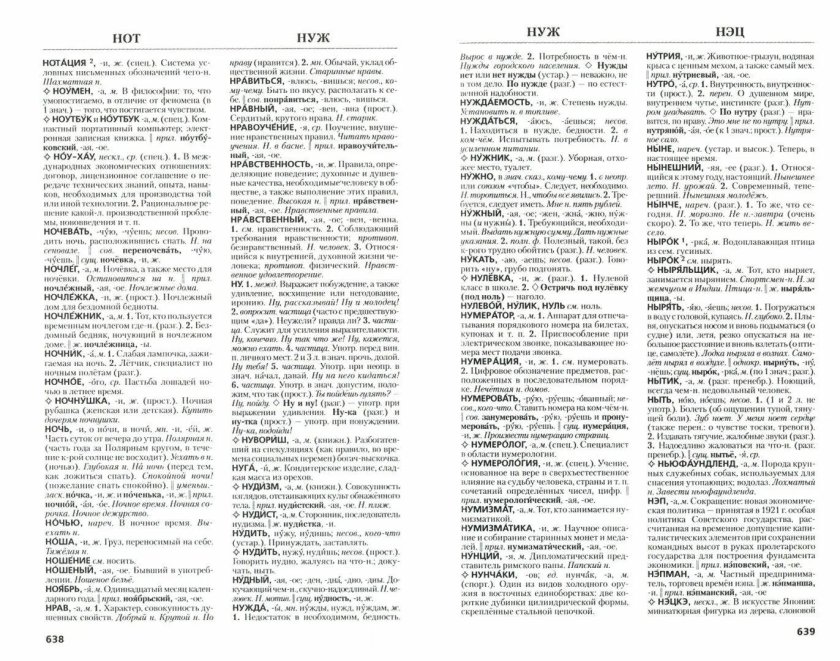 Словарная статья толкового словаря