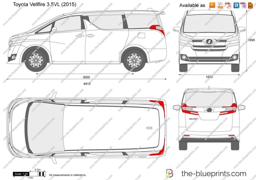 Габариты Тойота альфард 2006