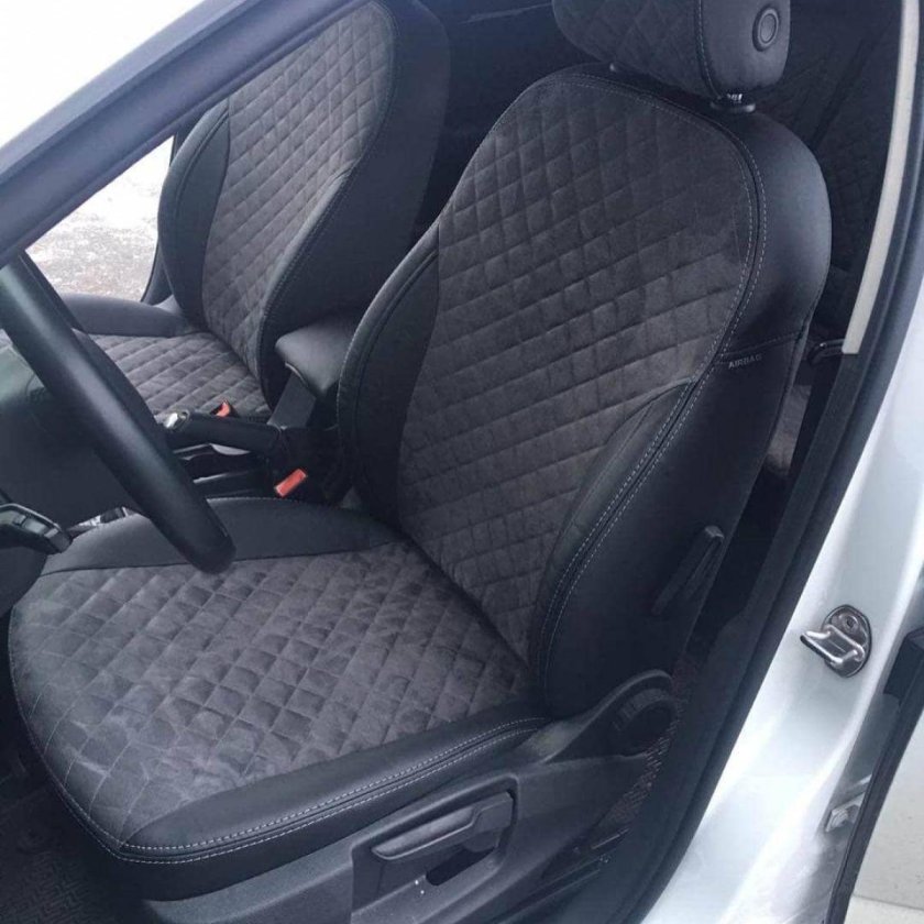 Чехлы на Шкода Октавия а7 алькантара