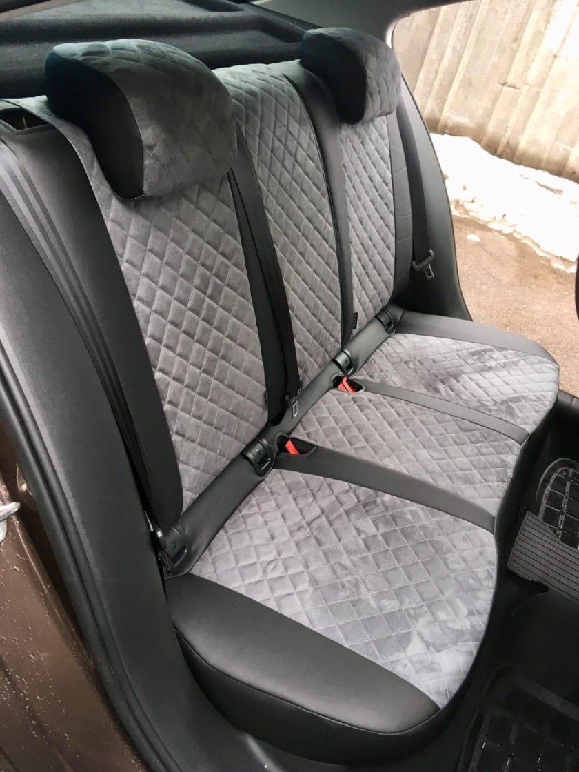 Чехлы на Шкода Октавия а7 алькантара