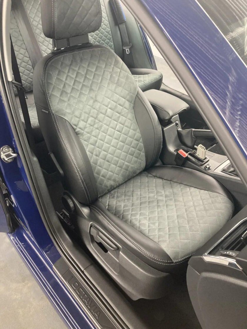 Чехлы на шкода октавия а7 алькантара