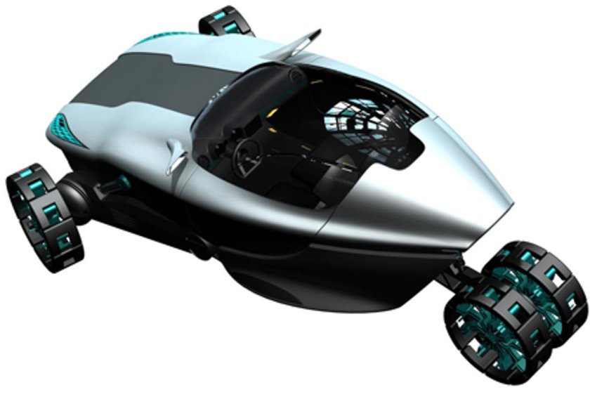 Трёхколёсный байк-амфибия.