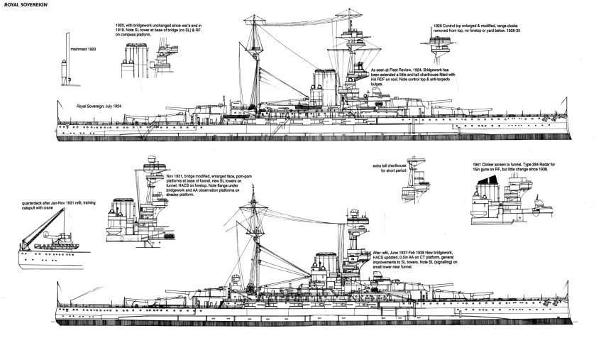 Чертежи корабля HMS Royal Sovereign