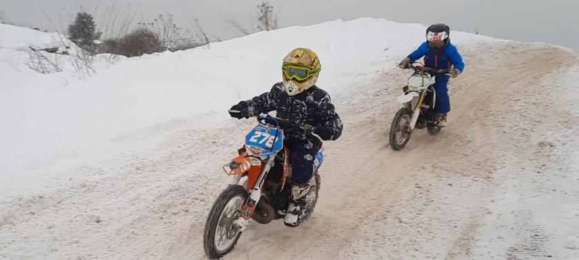 Мотокросс зимой