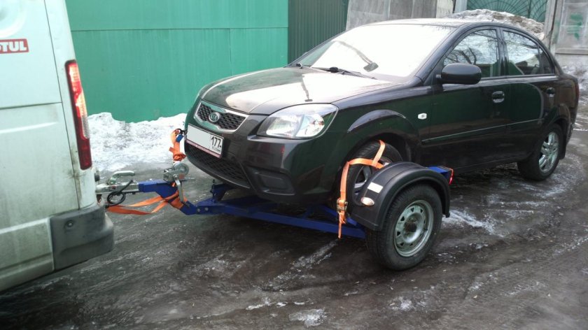 Буксирование методом частичной погрузки