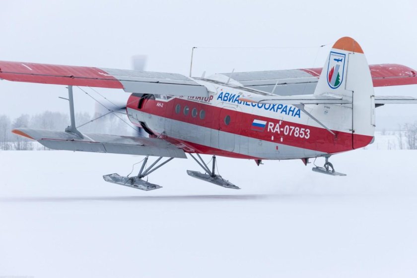 АН-2 на лыжном шасси
