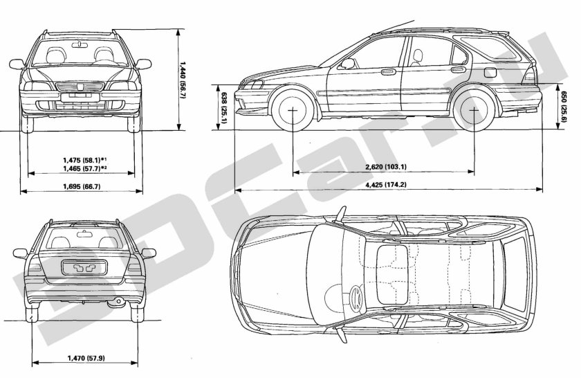 Хонда Цивик 2001 габариты