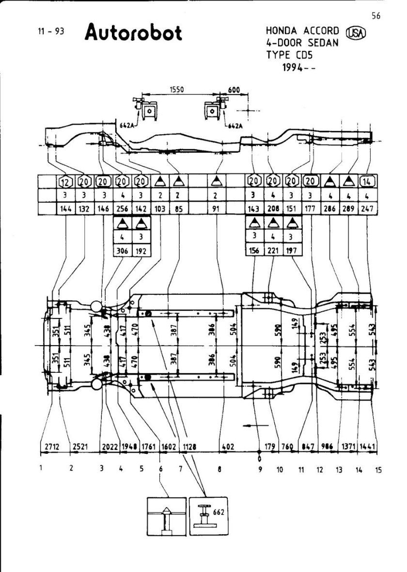 Чертеж Honda Accord Coupe 2002