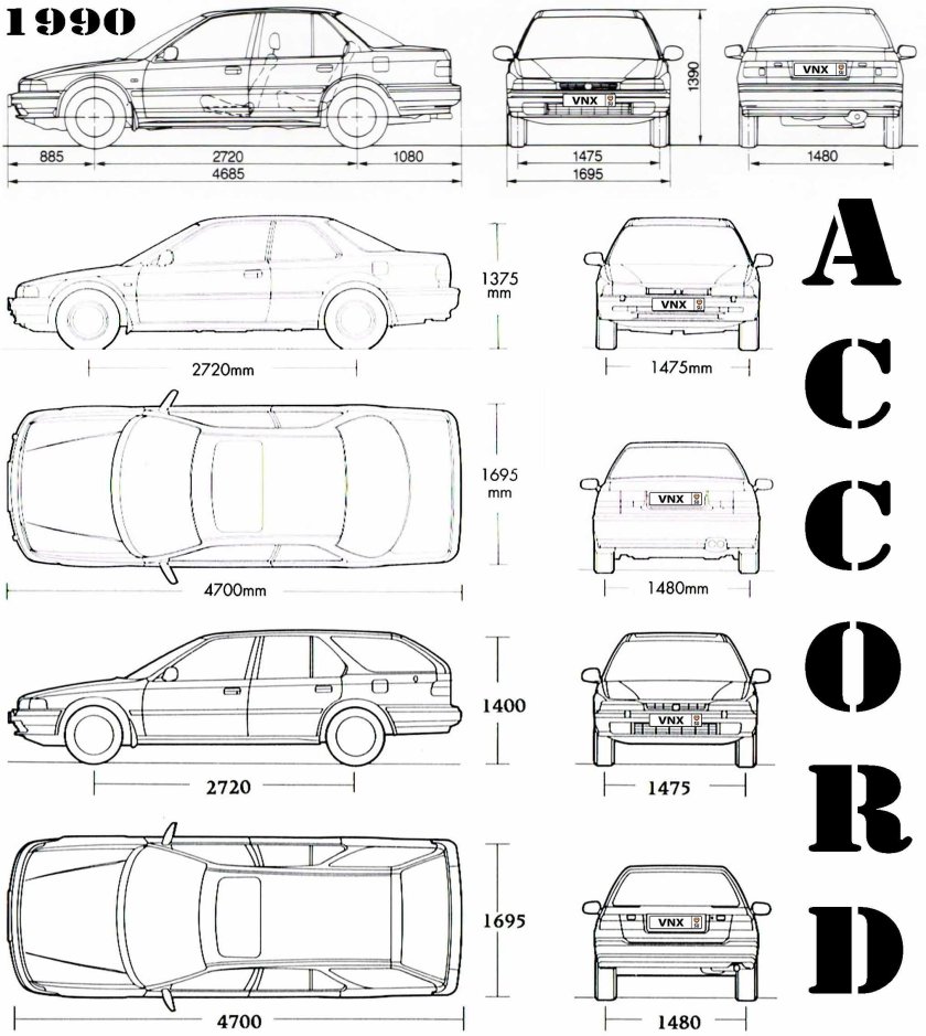 Audi 80 b3 blueprint