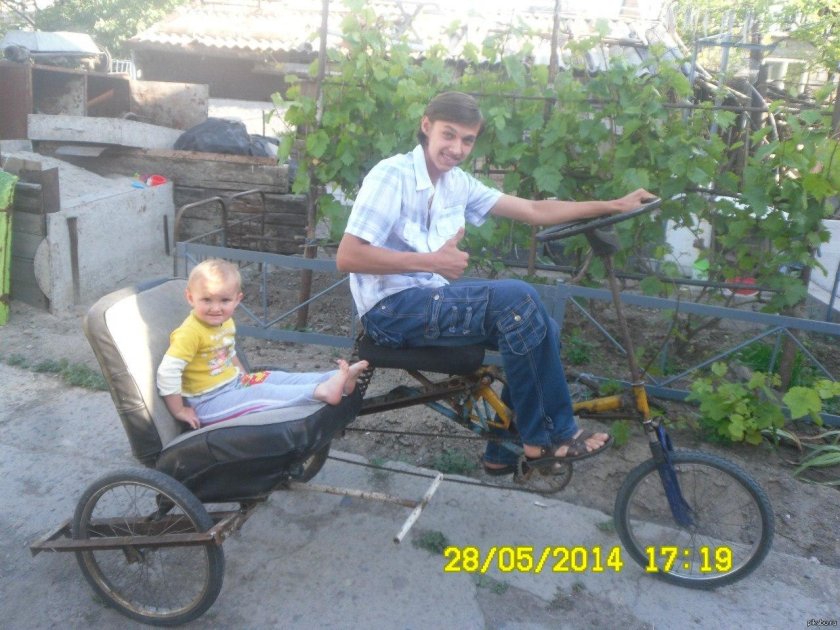 Велосипед с коляской самодельный