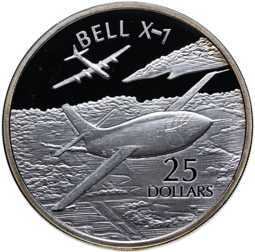 25 Долларов монета 2003 Соломоновы острова самолет