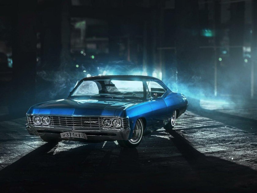 Chevrolet Impala 1967 синяя