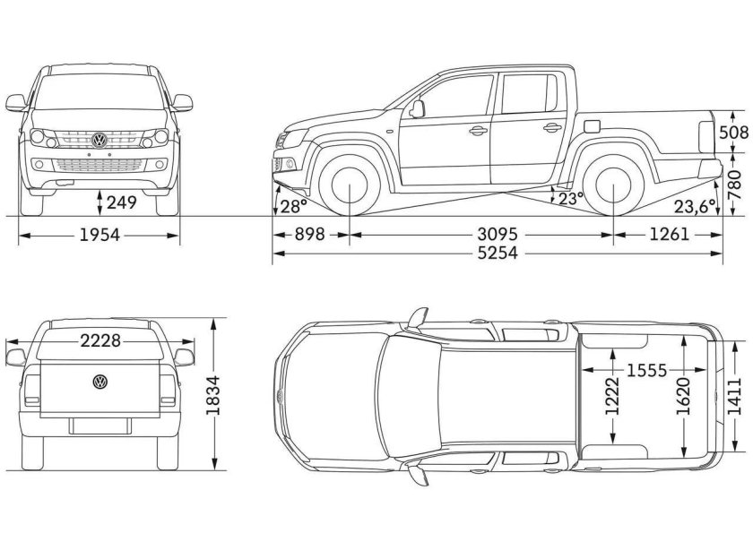 Nissan Navara габариты кузова