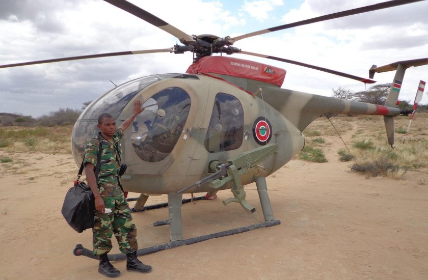 Вертолет в Африке